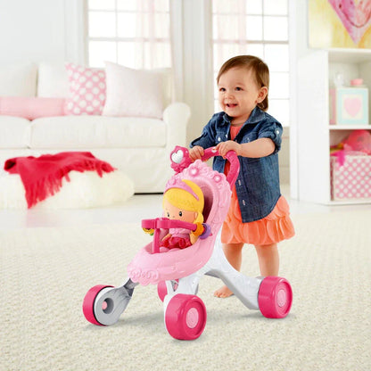 Fisher-Price Little People Princess Stroller Ride-On Toy