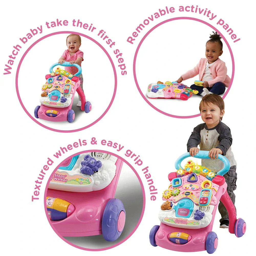VTech Baby First Steps 2-in-1 Walker – Pink