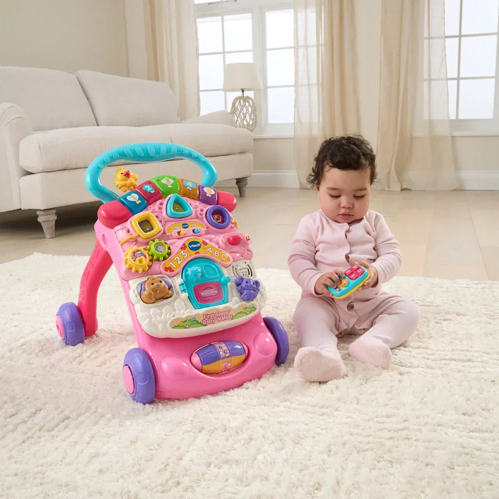 VTech Baby First Steps 2-in-1 Walker – Pink